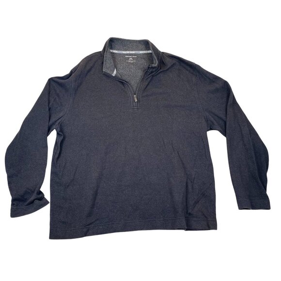 Geoffrey Beene Mens Sweater XXL Long Sleeve Stretch Slim  1/4 Zip Pullover Gray - Picture 1 of 6